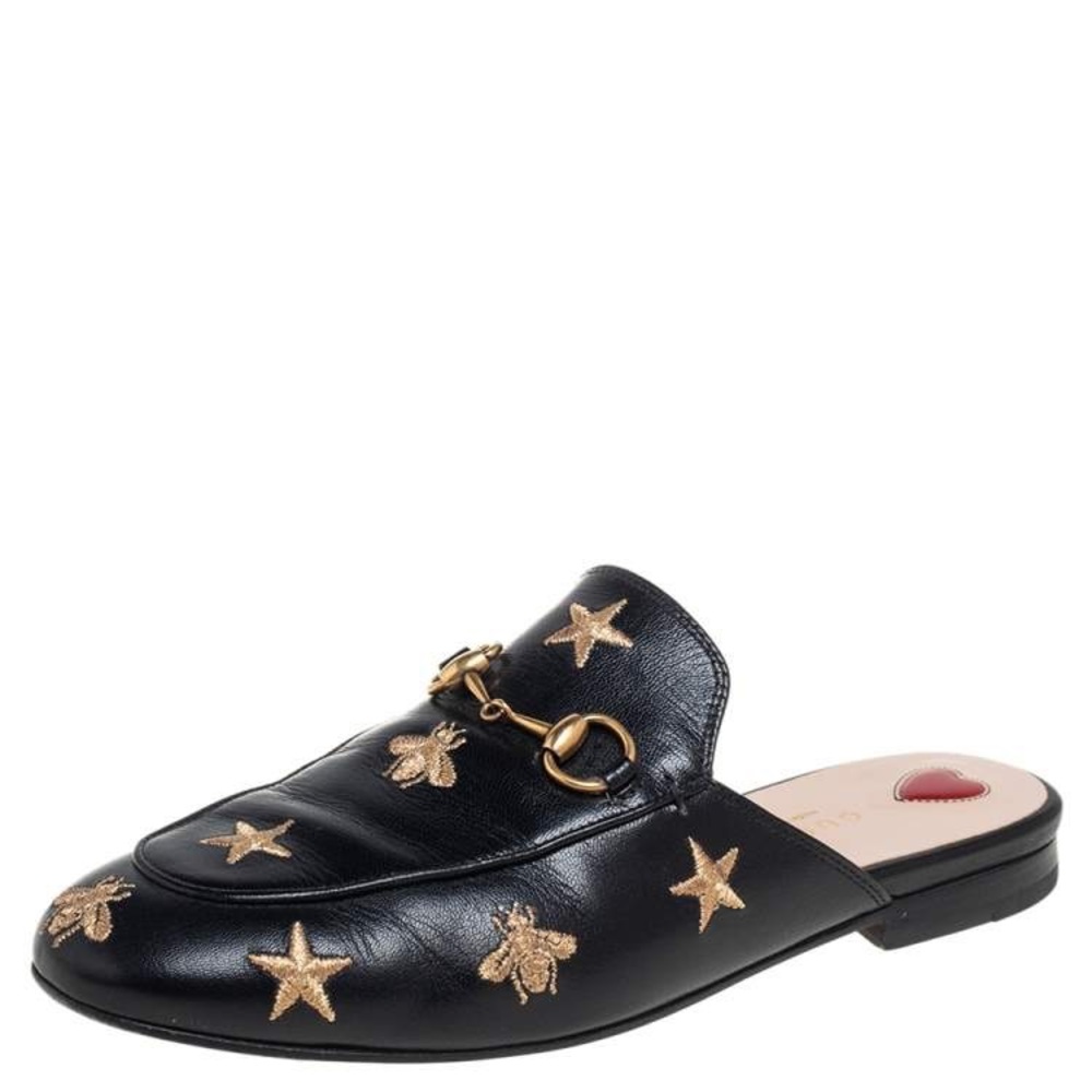 GUCCI Embroidered Princetown Slipper